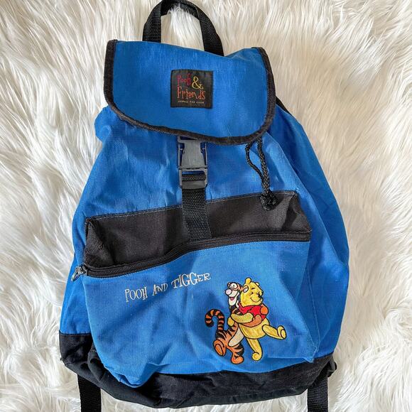 Vintage Disney Backpack Disney Winnie the Pooh Backpack with Pooh & Tigger - Picture 1 of 7